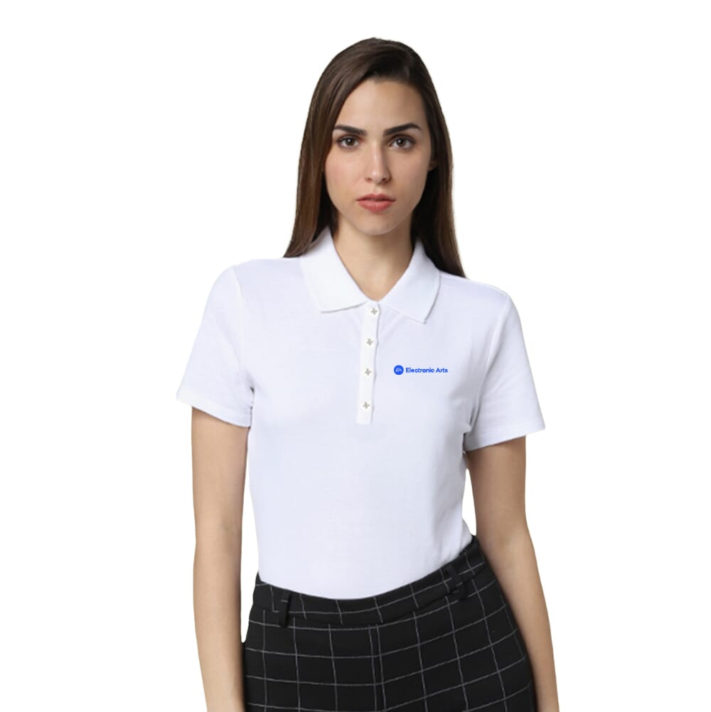 VeroModa Jacquard Polo-White